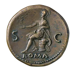 Romeinse keizerlijke munt uit Rome, AD 65